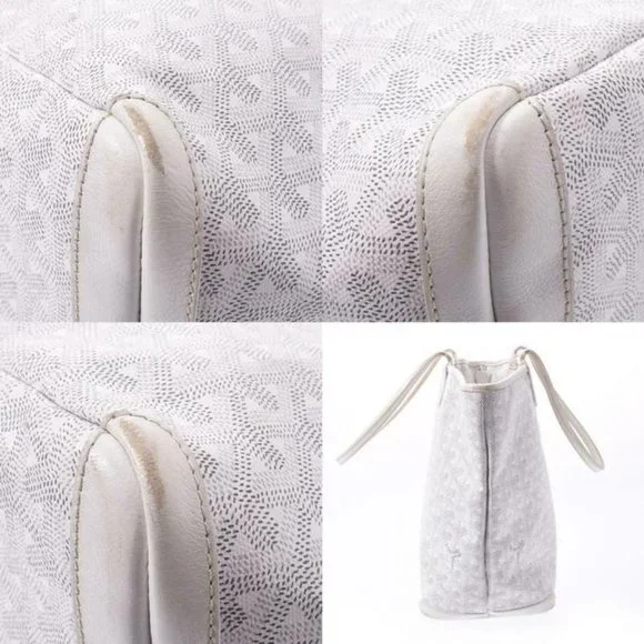 Goyard Goyardine Artois Pm White Coated Canvas Tote - Picture 9 of 13